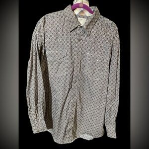 Roper Men's Patterned Long Sleeve Snap Button up Shirt Size 2XL